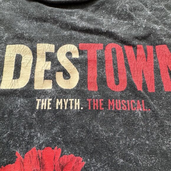 Hadestown T-Shirt Charcoal Gray The Myth The Musical Acid Wash Men’s Large - Picture 4 of 5